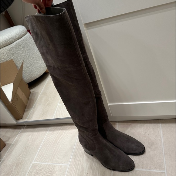 Via Spiga Suede Over The Knee Boots - Picture 8 of 10
